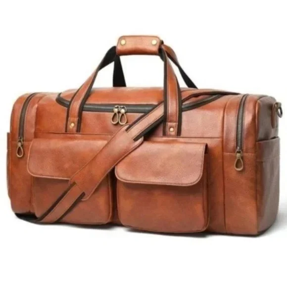 New Duffle Bag for Men Overnight Weekender Gym Bag with Shoe Compartment - Picture 1 of 7